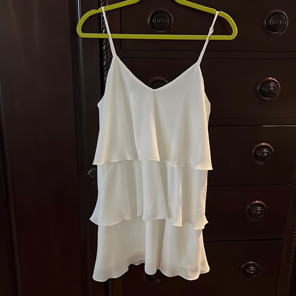 Show Me Your Mumu white ruffle mini dress